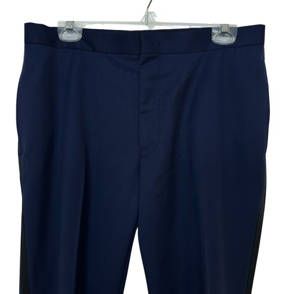 Calvin Klein Tuxedo Suit Navy Blue Black Extreme Slim Fit Jacket Pants 40S 34S - Picture 14 of 16